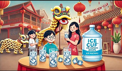 Terbuat dari Air mineral yang dimasak pada suhu mencapai 120°c. Difilterisasi dan di sterilisasi UV